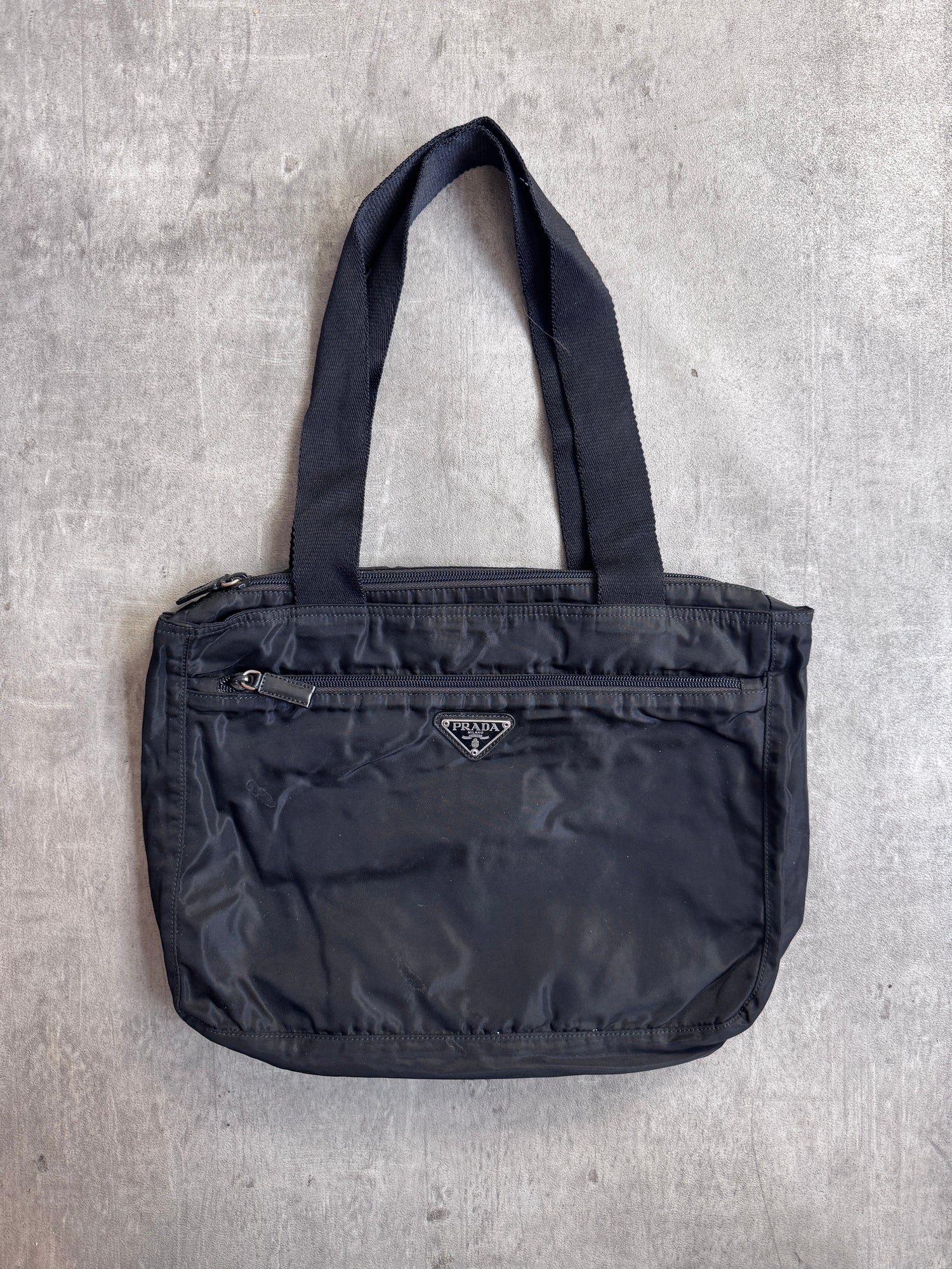 Prada Black Nylon Tote Bag