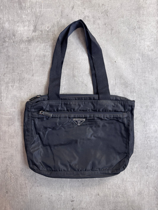 Prada Black Nylon Tote Bag