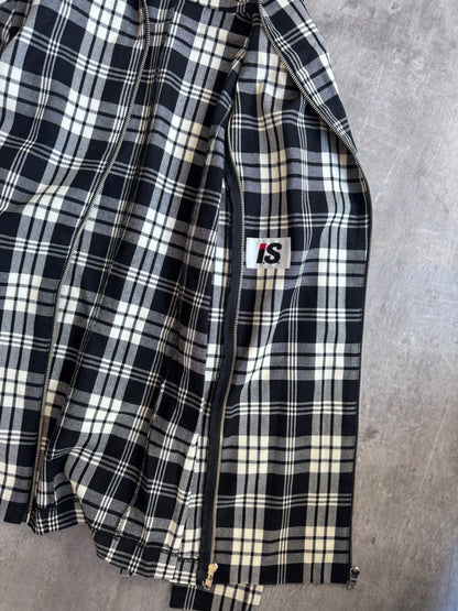 Issey Miyake Check Full Zip Hooded Lightweight Jacket