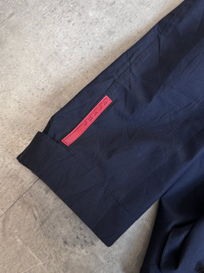 Prada Navy Hooded Zip Up Jacket