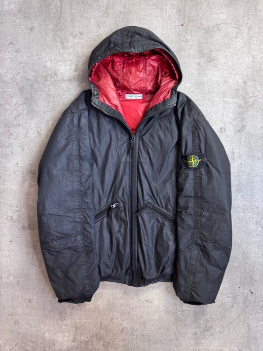 A/W 2009 Stone Island Black Nylon Hooded Down Jacket