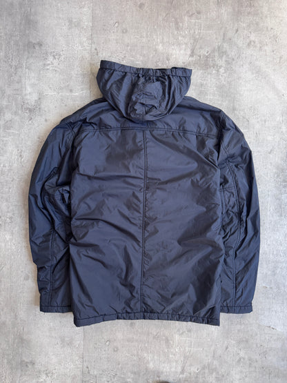 Marithe Francois Girbaud Lightweight Navy Hooded Puffer