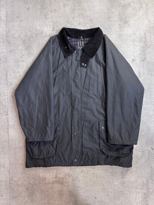 Burberry Waxed Black Overcoat