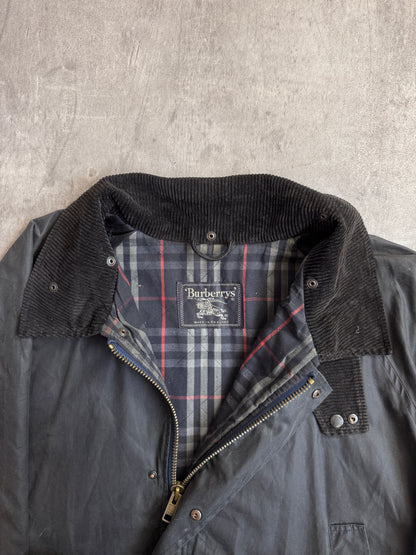 Burberry Waxed Black Overcoat