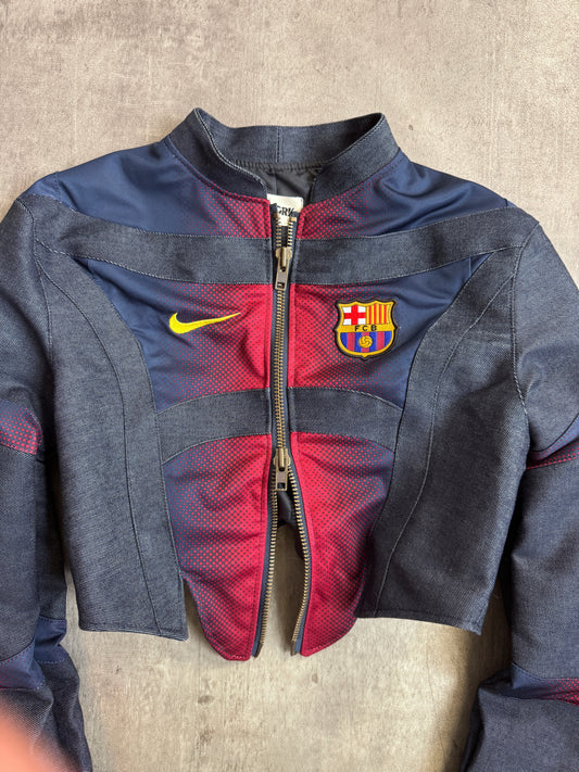 VT Rework : Barcelona Panelled Denim Cropped Jacket