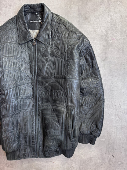 Rare 1990s Marc Buchanan Pelle Pelle Taj Mahal Leather Jacket