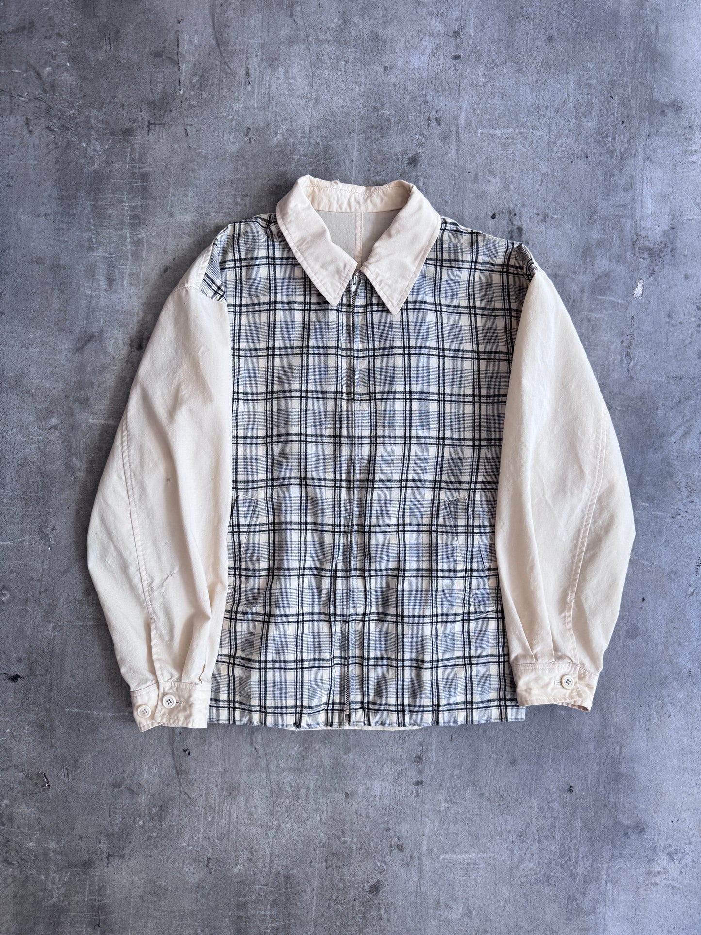 1990s Comme Des Garcons Homme Plaid Front Harrington Jacket (SOLD AS SEEN)
