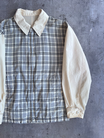 1990s Comme Des Garcons Homme Plaid Front Harrington Jacket (SOLD AS SEEN)