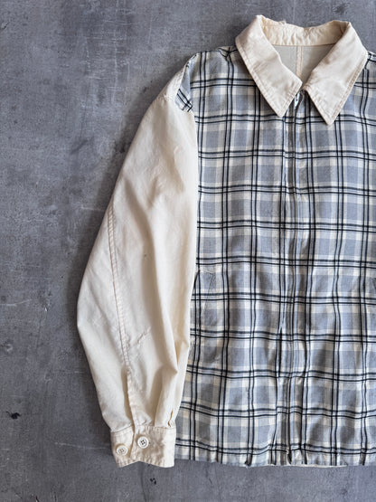 1990s Comme Des Garcons Homme Plaid Front Harrington Jacket (SOLD AS SEEN)