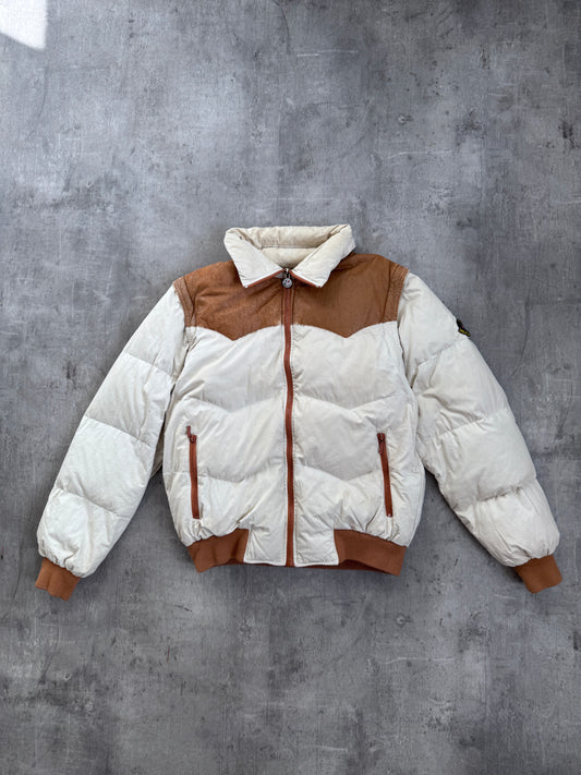 Moncler Ski Wear Leather Detail Puffer Jacket