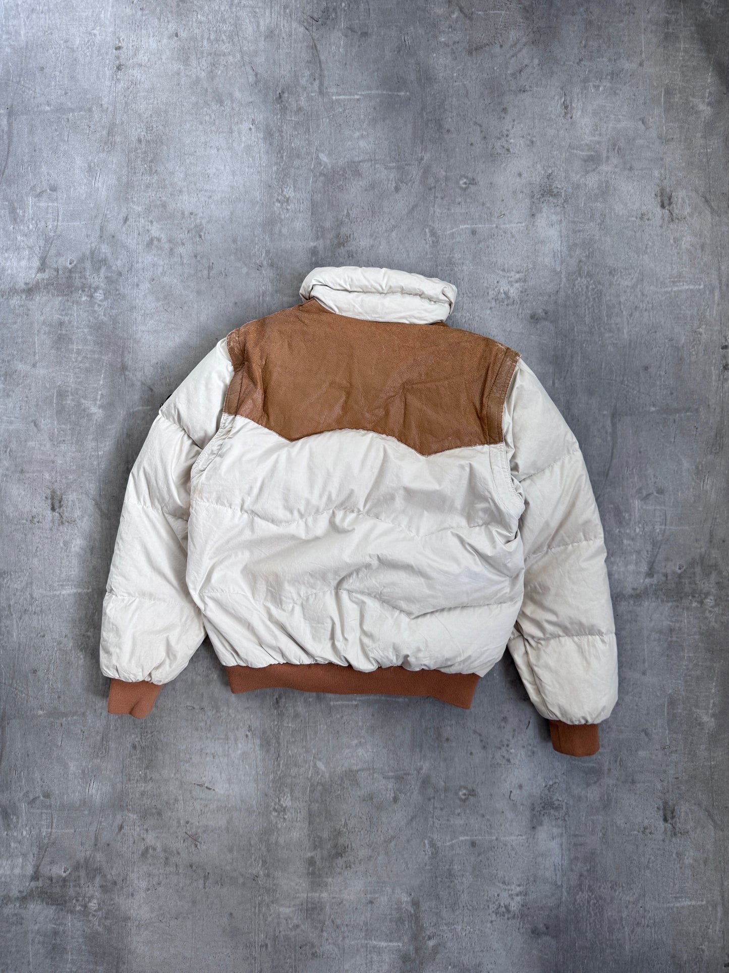 Moncler Ski Wear Leather Detail Puffer Jacket
