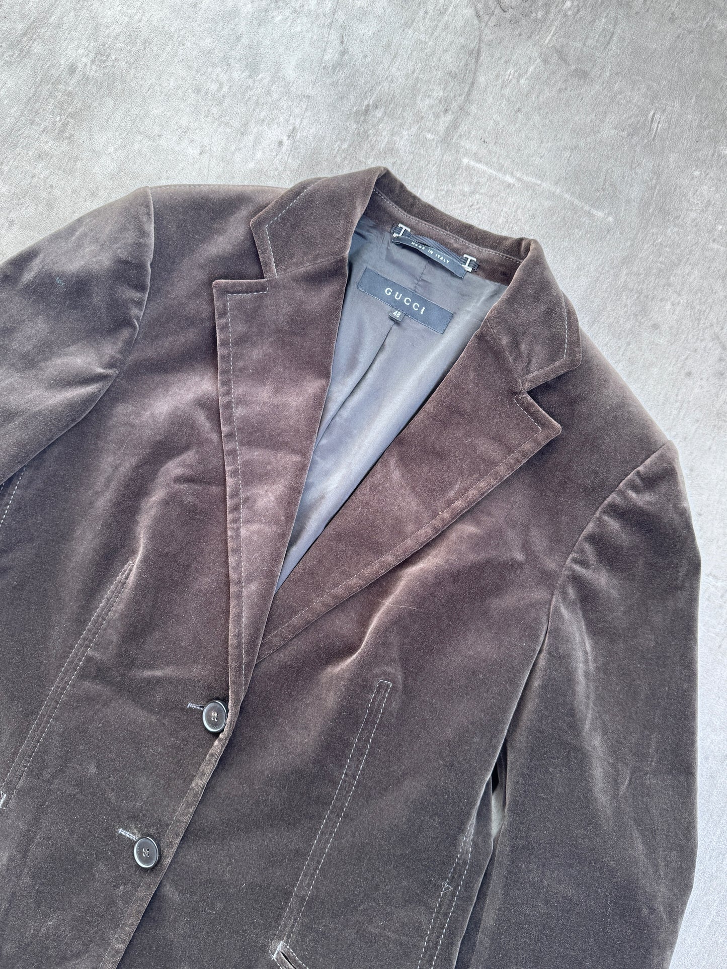 Gucci Velour Double Breasted Blazer