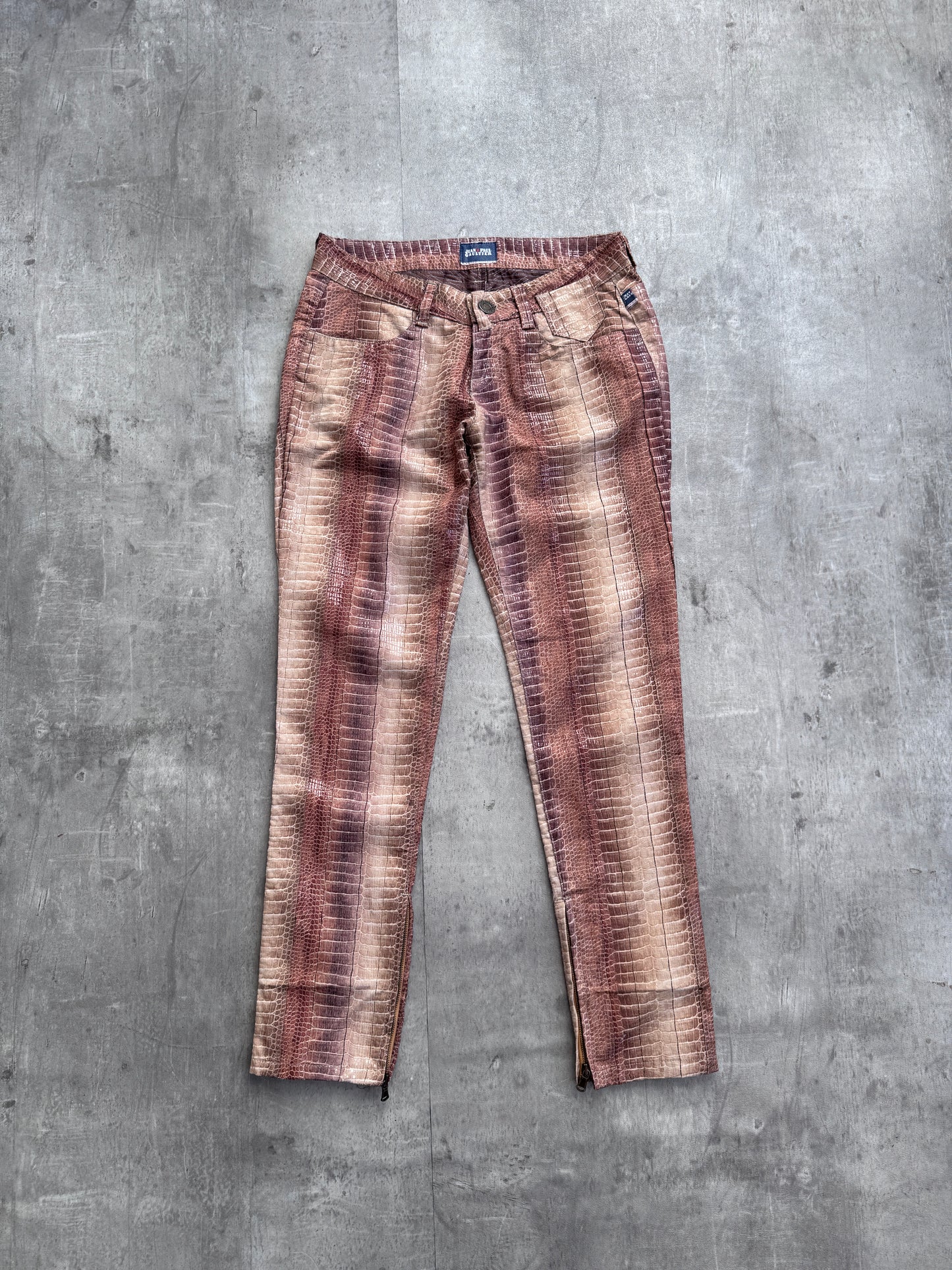 Jean Paul Gaultier Snakeskin Style Trousers