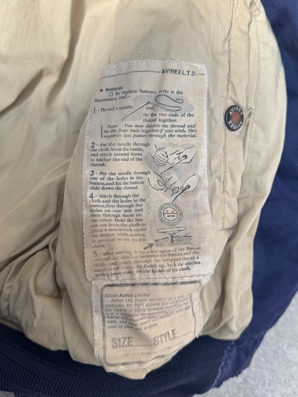 Avirex M-A1 Navy Low Level Flight Jacket