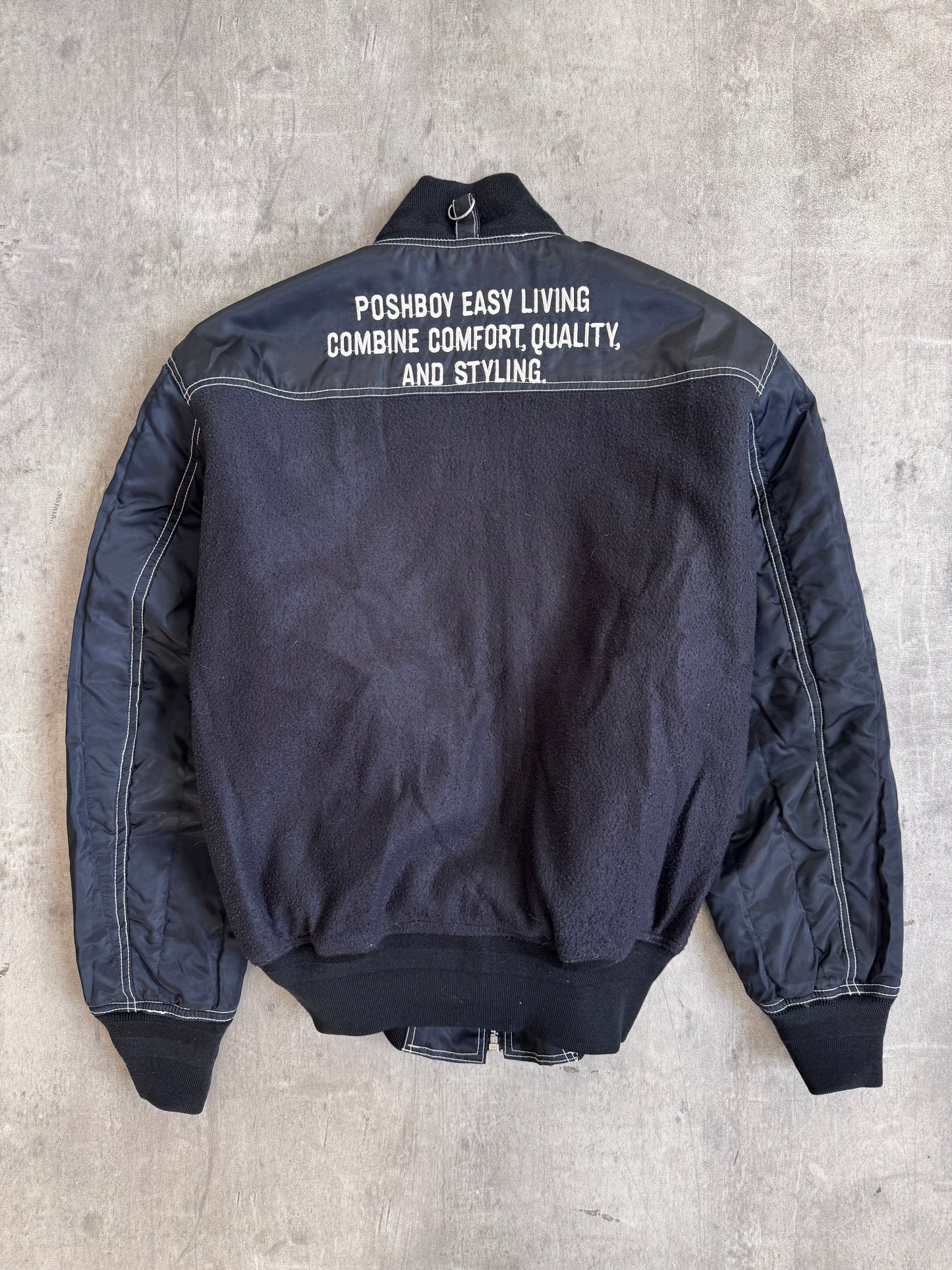 Posh Boy P.EL Multipocket Military Style Bomber Jacket