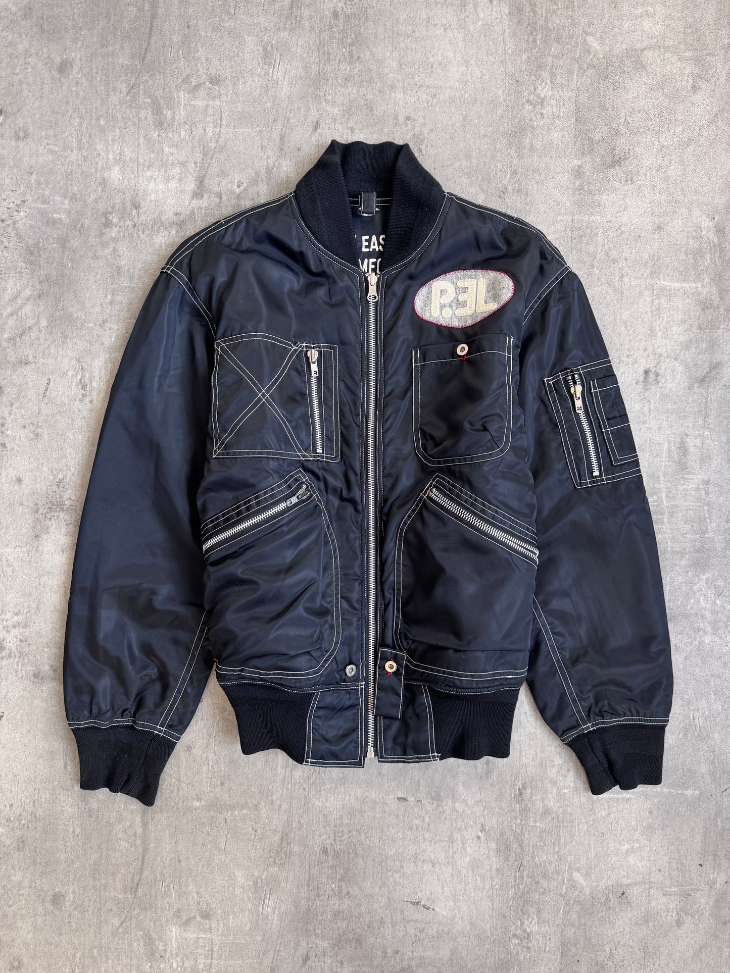 Posh Boy P.EL Multipocket Military Style Bomber Jacket
