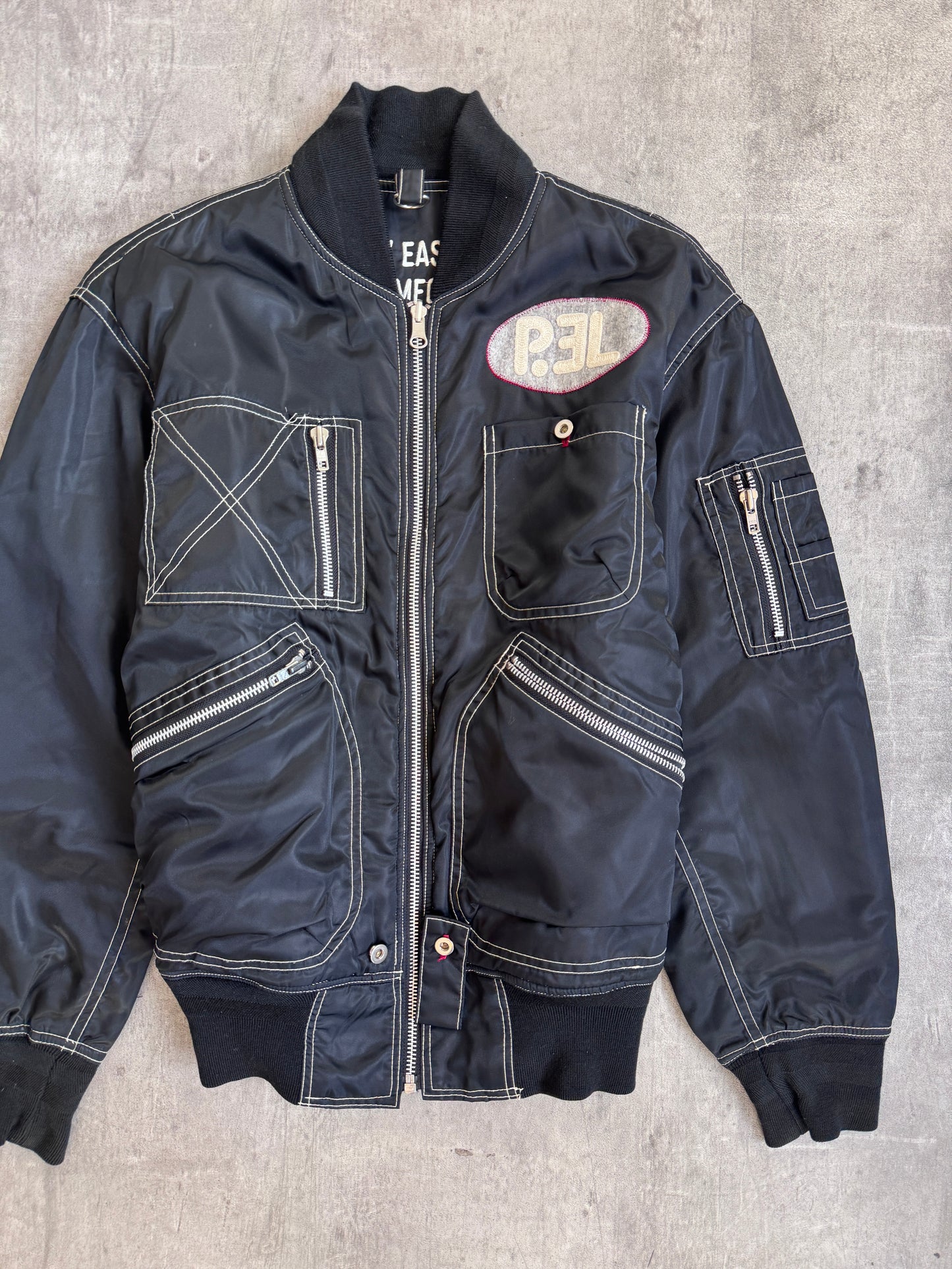 Posh Boy P.EL Multipocket Military Style Bomber Jacket