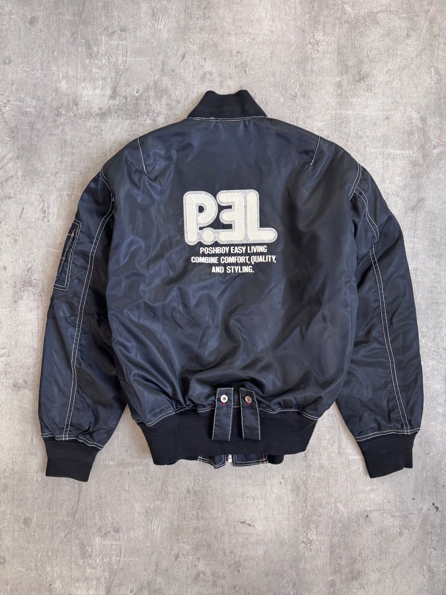 Posh Boy P.EL Multipocket Military Style Bomber Jacket