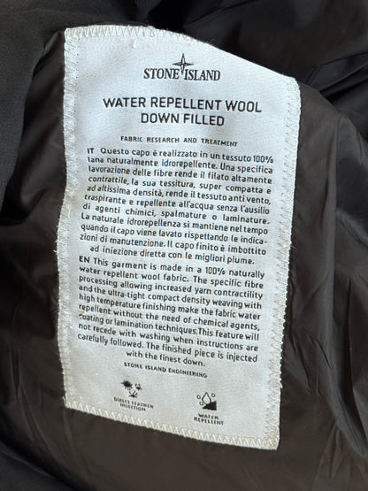A/W 2015 Stone Island Black Wool Leather Detailed Down Feather Puffer (Sold As Seen)