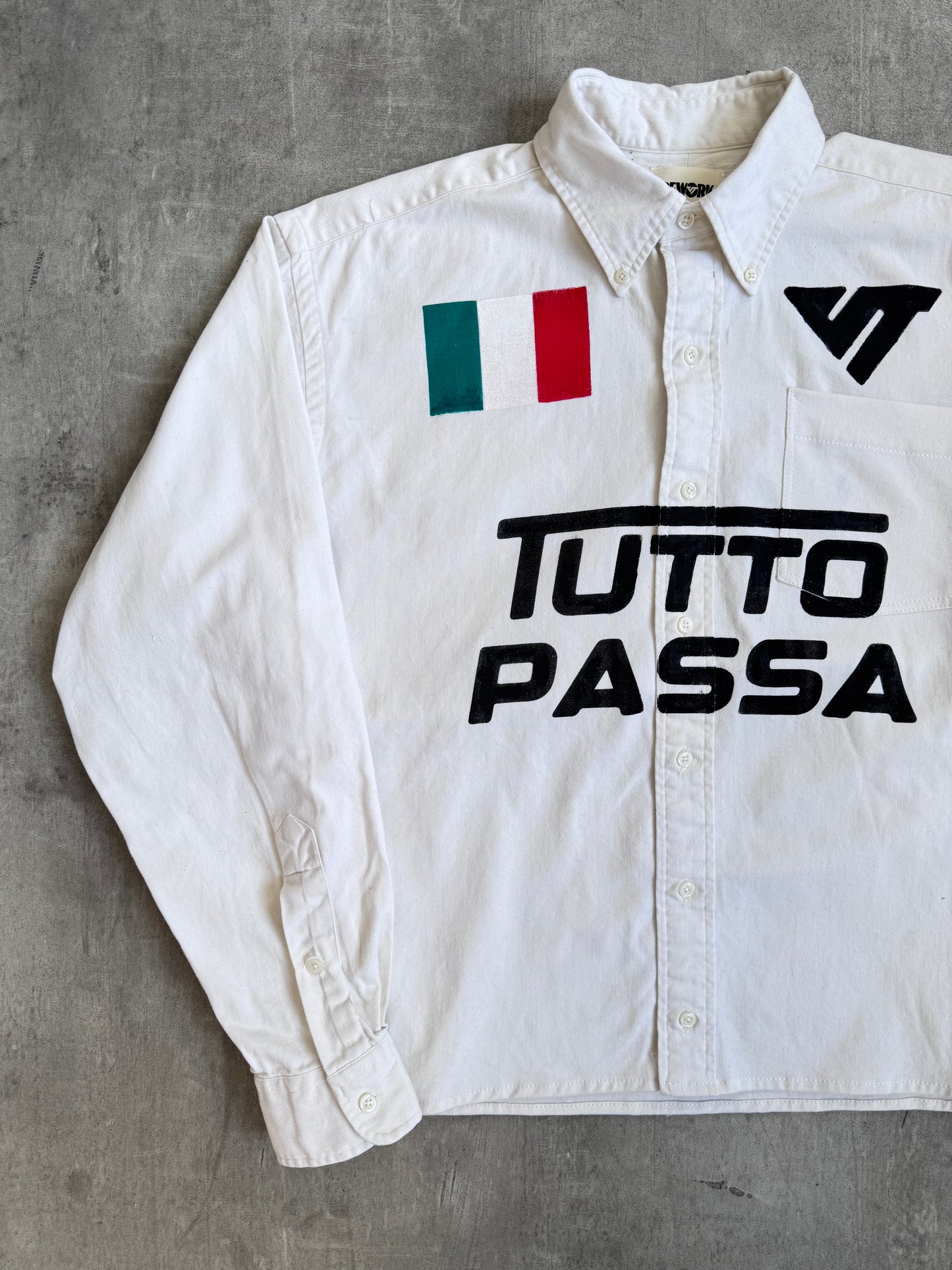 VT Rework: Cream Cotton Tutto Passa Italy L/S Shirt