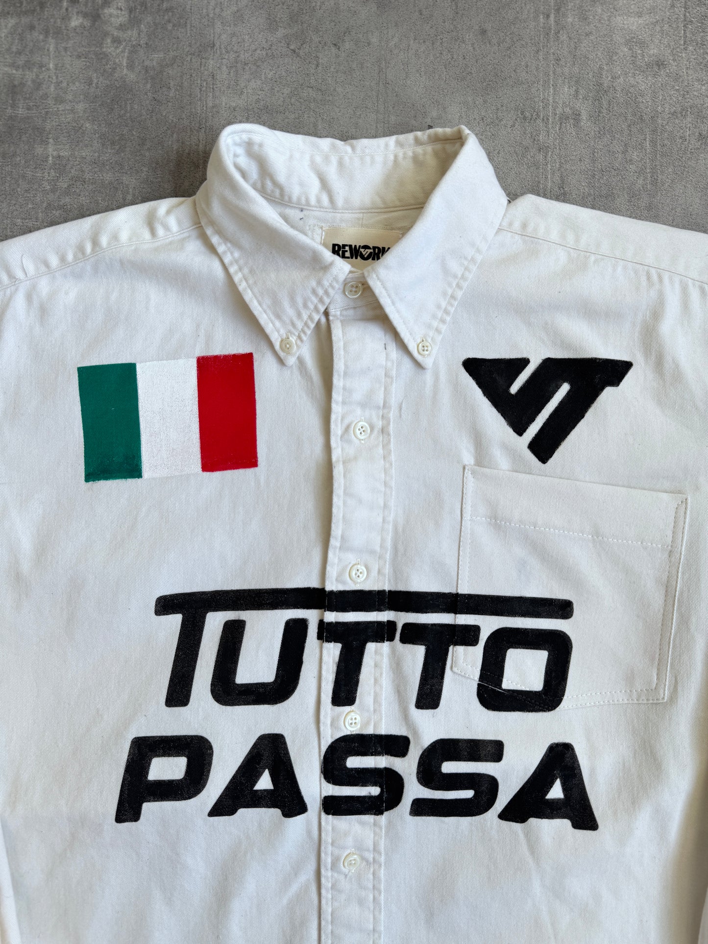 VT Rework: Cream Cotton Tutto Passa Italy L/S Shirt
