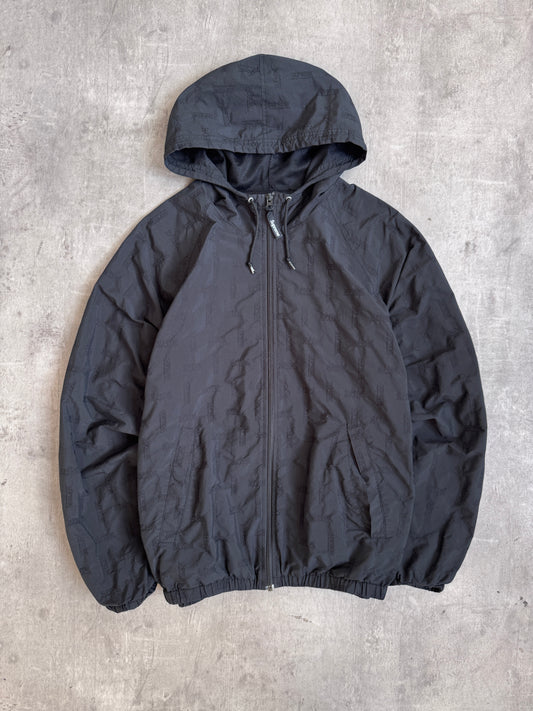 Supreme Black Jacquard Logo Embossed Lightweight Track Jacket