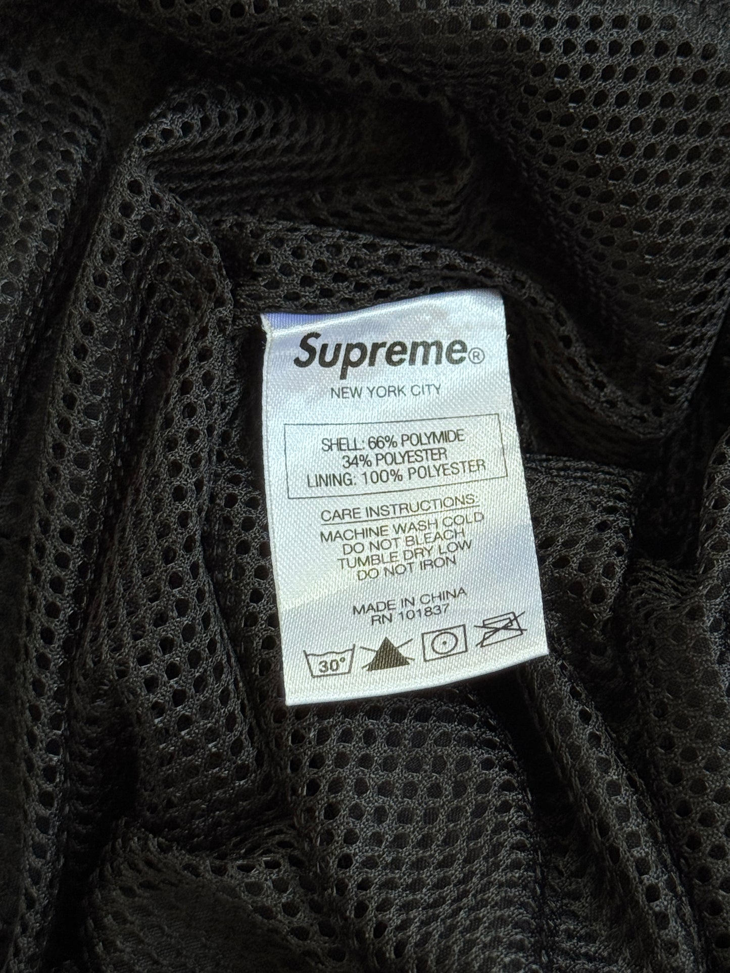 Supreme Black Jacquard Logo Embossed Lightweight Track Jacket