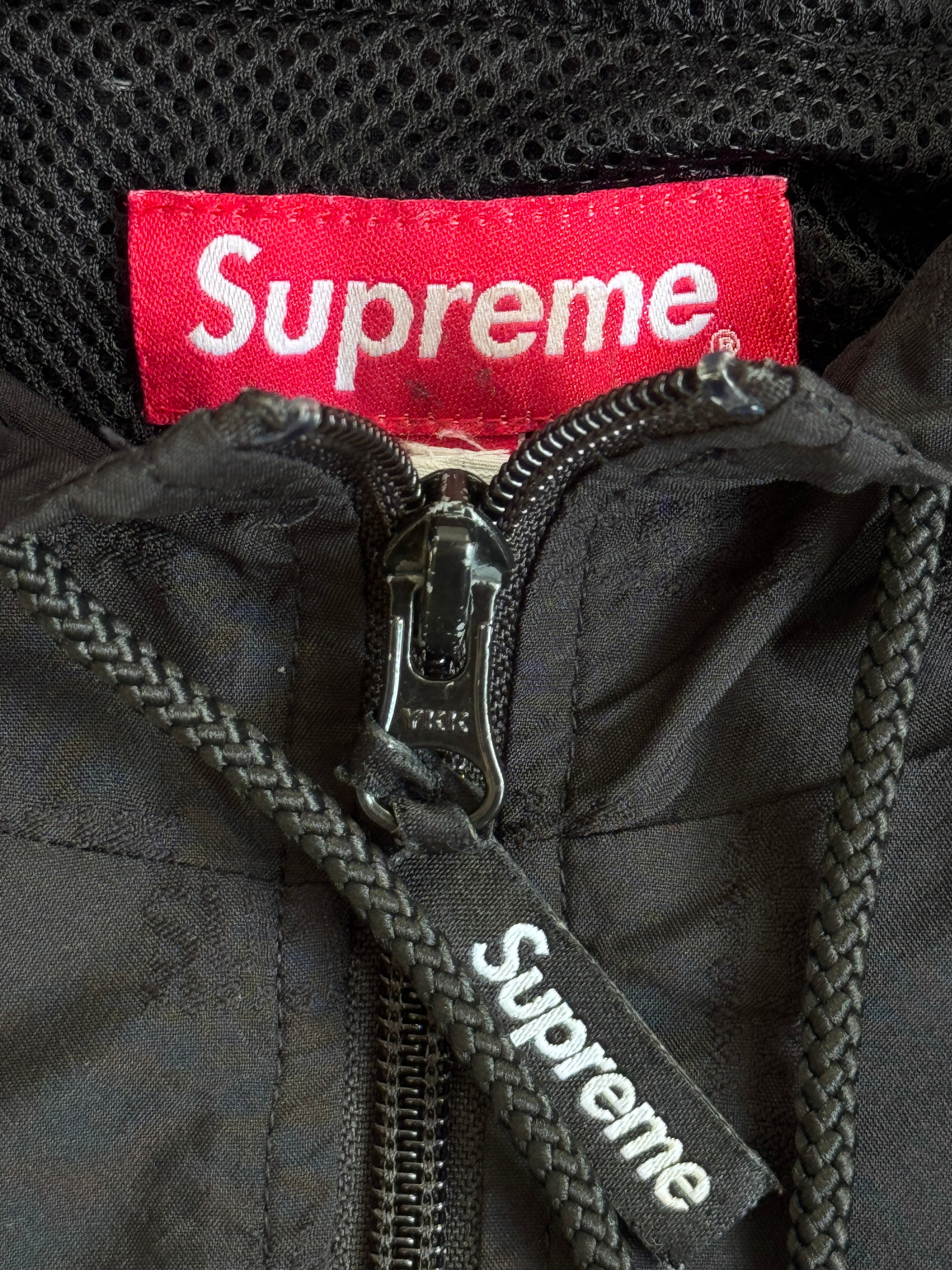 Supreme Black Jacquard Logo Embossed Lightweight Track Jacket