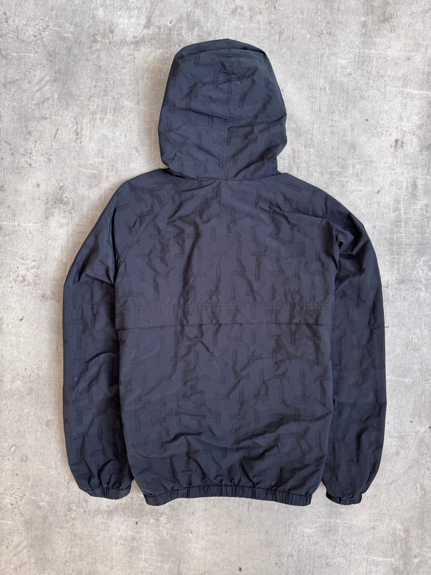 Supreme Black Jacquard Logo Embossed Lightweight Track Jacket