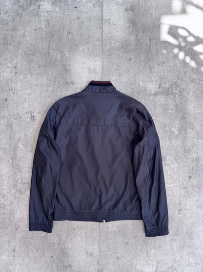 Gucci Signature Stripe Collar Monogram Nylon Bomber