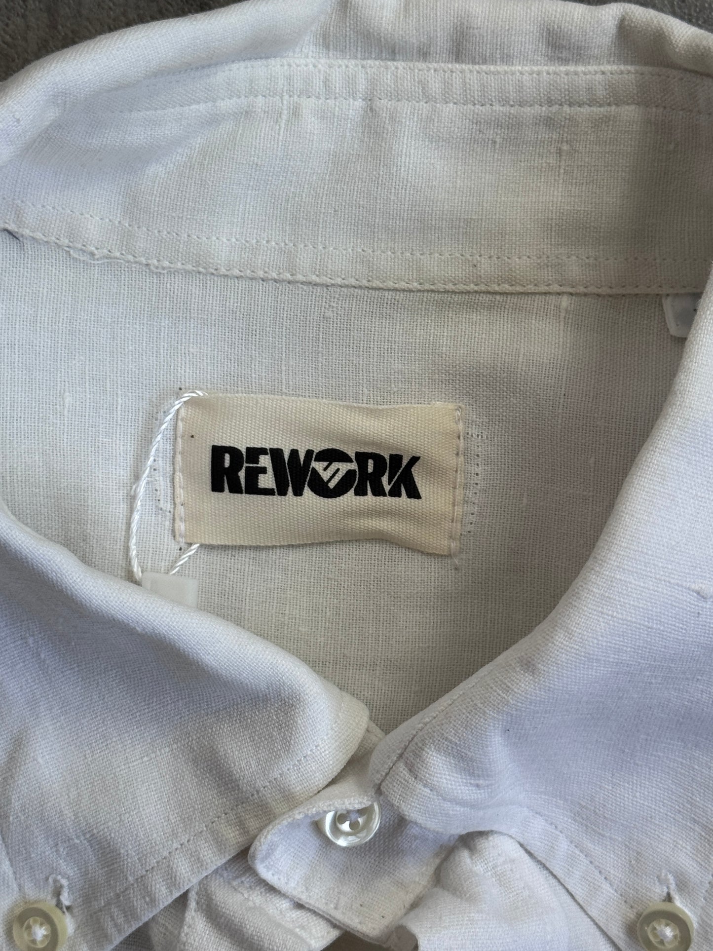 VT Rework: White Linen Tutto Passa Italy S/S Shirt