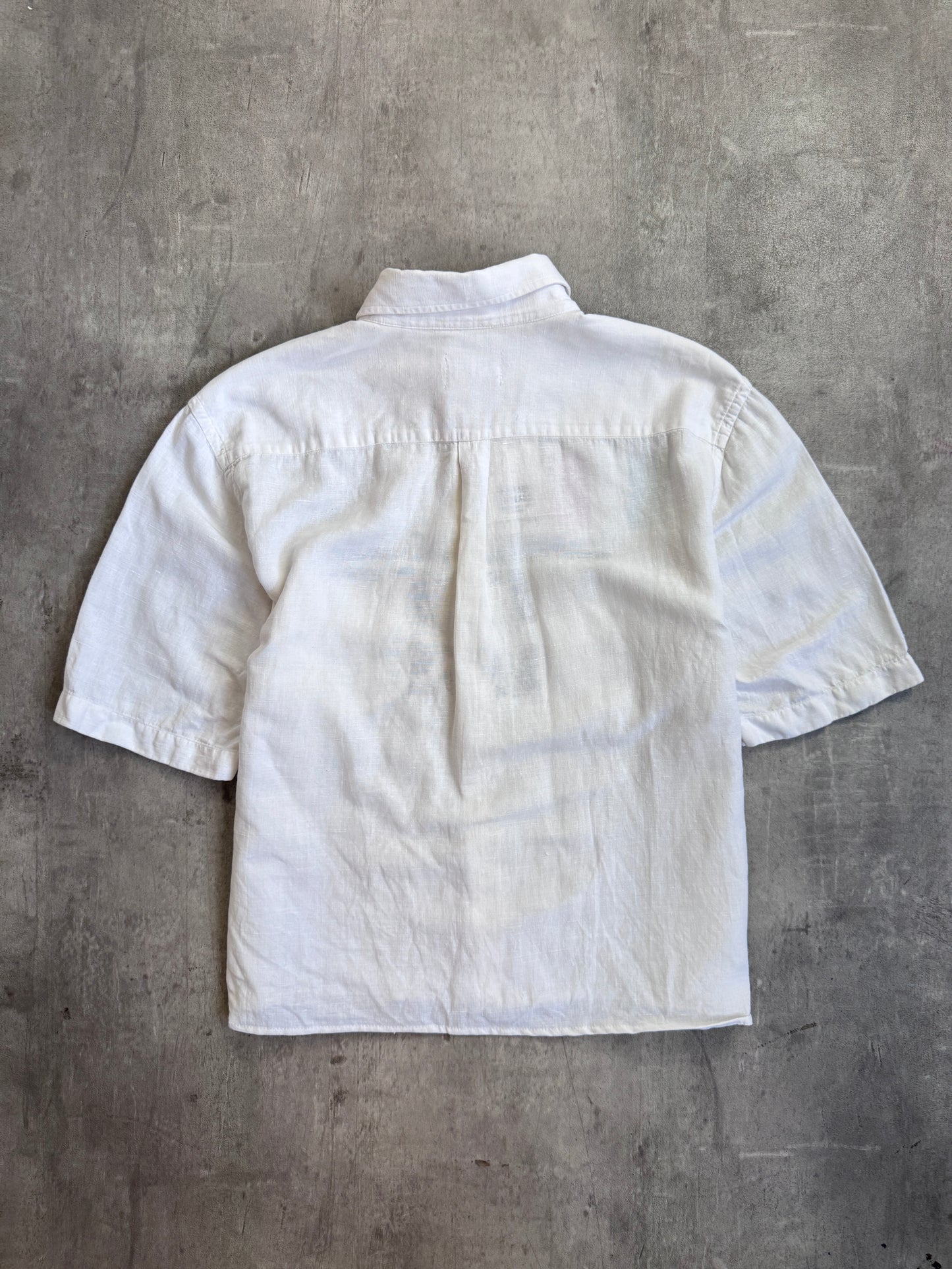 VT Rework: White Linen Tutto Passa Italy S/S Shirt