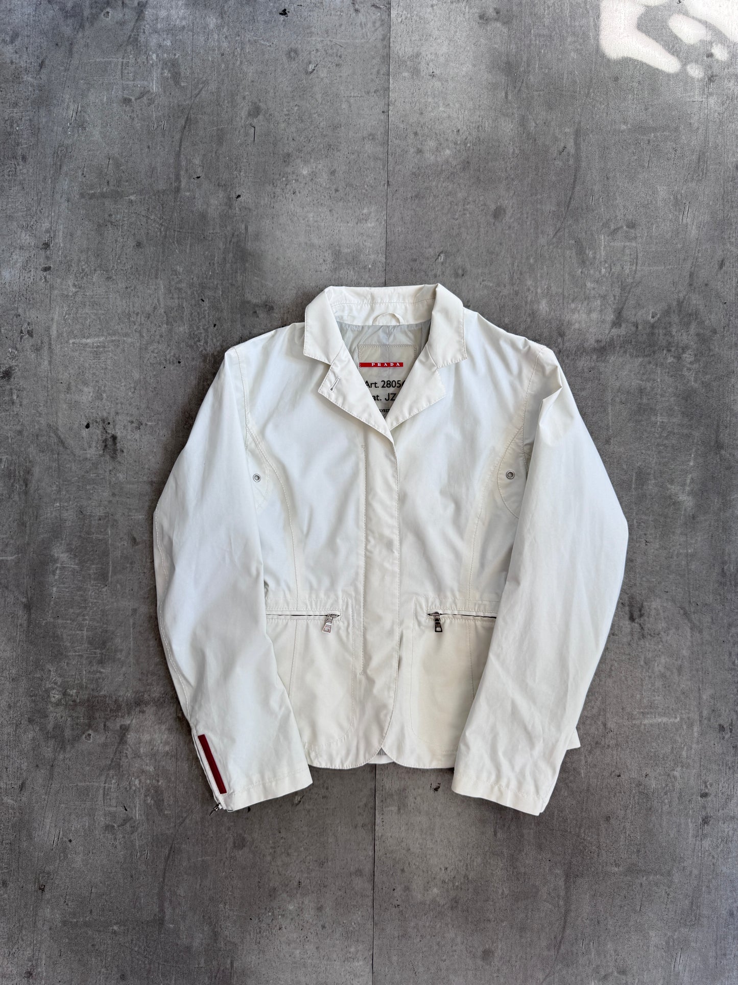 00s Prada Goretex Sport White Poly Blazer