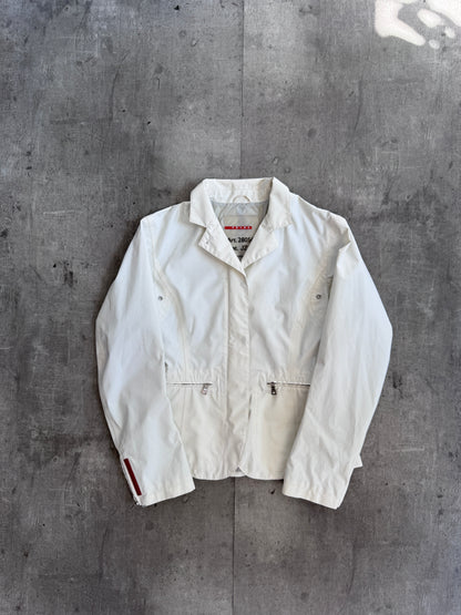00s Prada Goretex Sport White Poly Blazer