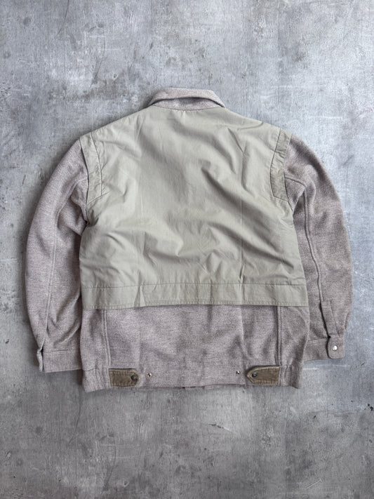 Simple Life Layered Wool Utility Bomber Jacket
