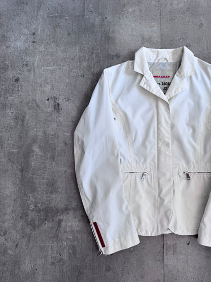 00s Prada Goretex Sport White Poly Blazer