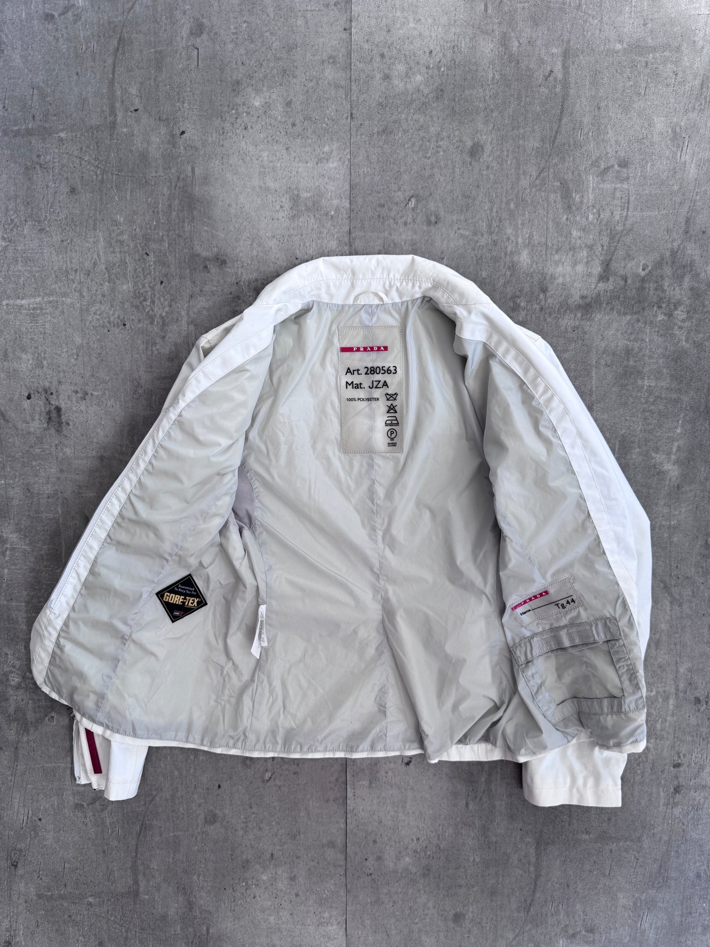 00s Prada Goretex Sport White Poly Blazer