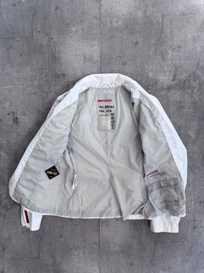 00s Prada Goretex Sport White Poly Blazer