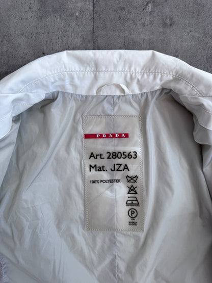 00s Prada Goretex Sport White Poly Blazer