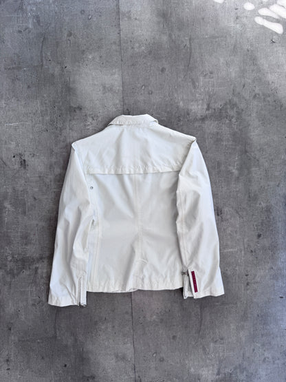 00s Prada Goretex Sport White Poly Blazer