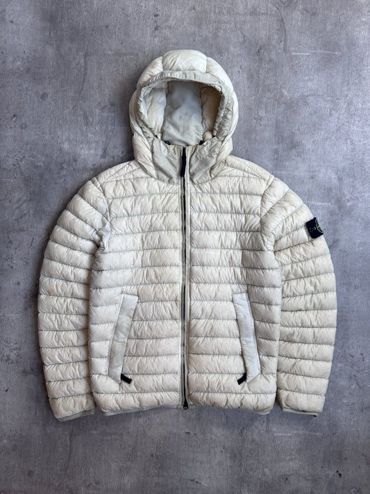 Stone Island A/W 2016 Garment Dyed Micro Yarn Cream Down Puffer