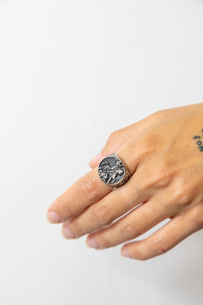 Silver Knight Ring