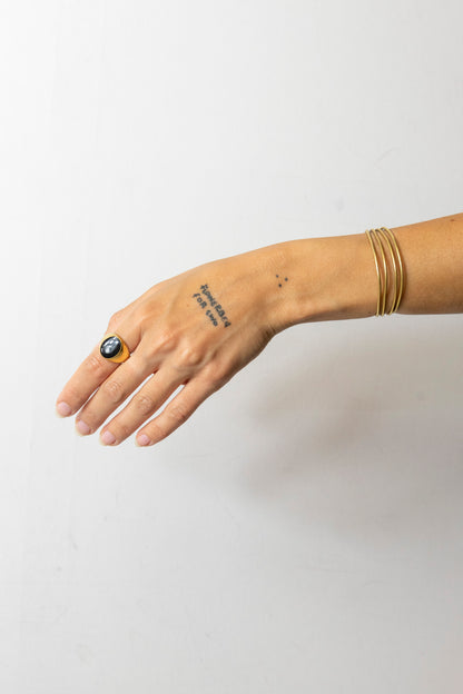 Gold Oval Signet Ring