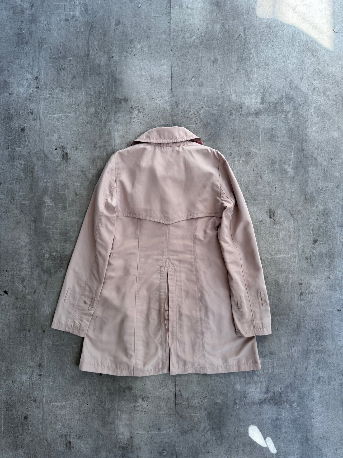 Burberry Blue Label Nova Check Lined Midi Trench