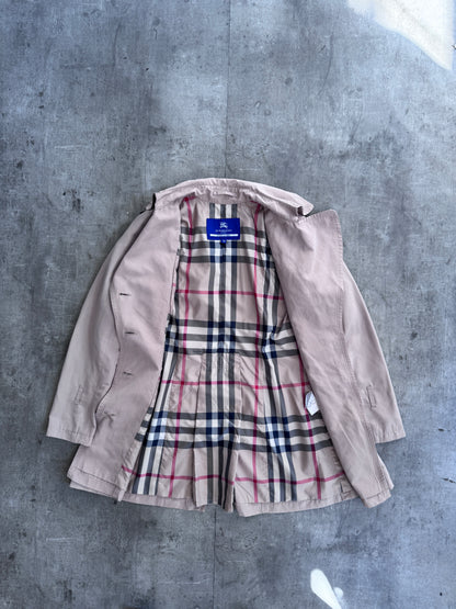 Burberry Blue Label Nova Check Lined Midi Trench