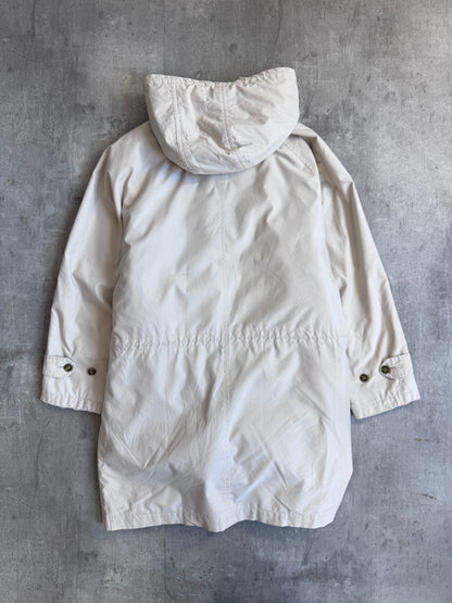 Burberry Nova Check Down Lined Hooded Trench Coat