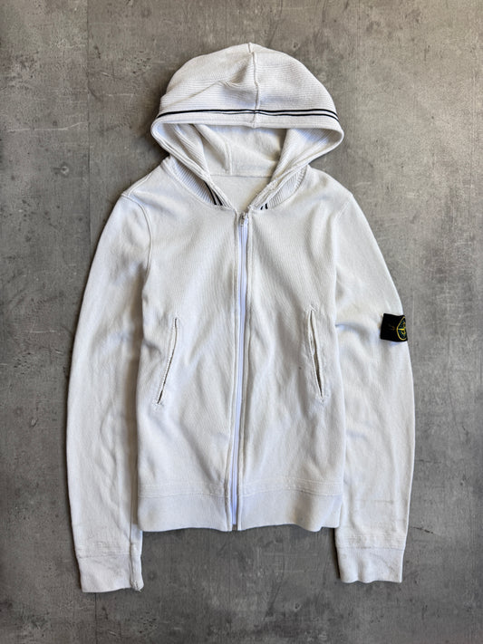 S/S 2007 Stone Island Cream Hooded Cotton Knit Sweater