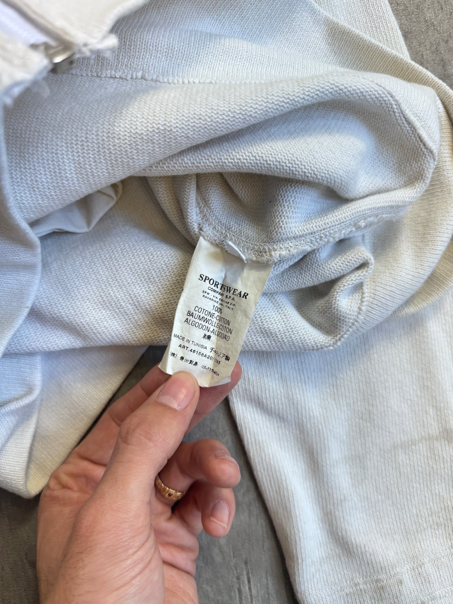S/S 2007 Stone Island Cream Hooded Cotton Knit Sweater