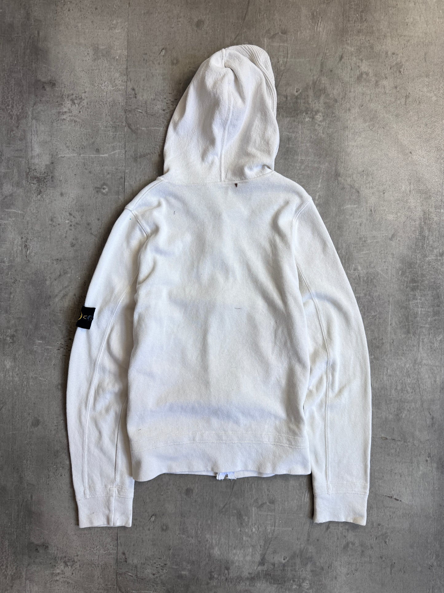 S/S 2007 Stone Island Cream Hooded Cotton Knit Sweater