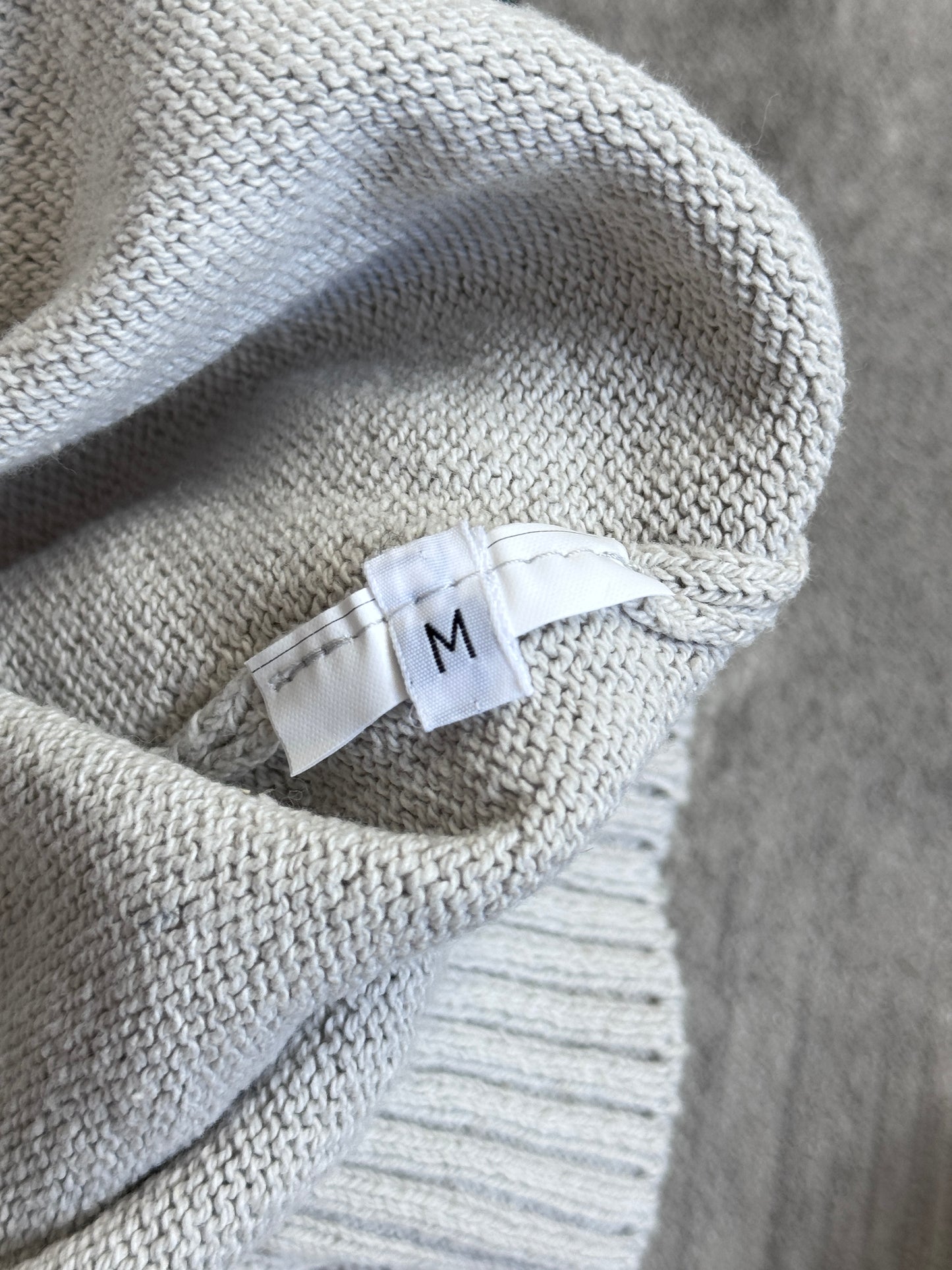 A/W 2007 Stone Island Beige 1/4 Button Knit Sweater